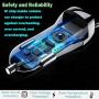 Loxdn Car Charger, USB Port Car Charge Adapter with Built-in Coiled Type C Charging Cable Compatible with Samsung Galaxy S10/S9/Note Series Pixel 3XL LG Nexus HTC and More