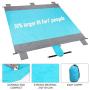 Sand Free Beach Blanket,210T Waterproof Nylon Extra Large Oversized 110X 120 for 7 Adults,Including 6 Corner Pockets + 4 Anchor Stakes,Quick Drying,Easy clean & Lightweight for Travel,Camping