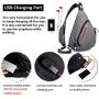 KAKA Sling Bag, Crossbody Backpack Canvas Waterproof Daypack Casual Shoulder Bag Traveling Hiking Camping for Men and Women （LARGER GRAY)