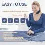 Pulse Neck Massager Cordless, Portable Electric Smart Electronic Neck Relax Massage Equipment with Heat, 3 Modes, 15 Speeds for Home Travel Airplane Office, Gifts for Men Women Dad Mom Friend, Blue Pulse Neck Massager Cordless, Portable Electric Smart Electronic Neck Relax Massage Equipment with Heat, 3 Modes, 15 Speeds for Home Travel Airplane Office, Gifts for Men Women Dad Mom Friend, Blue
