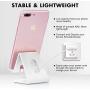 COOLOO Cell Phone Stand,【2 Pack】 Tablets Stand Desktop Cradle Holder Dock for Smartphone E-Reader, Compatible Phone Xs Max X 8 7 6 6s Plus 5 5s, Galaxy, Charging, Universal Accessories Desk (White)