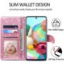 CHICASE Case for Galaxy A71 5G[NOT fit A71 5G UW/A71 4G],Flip Glitter Bling Cute Leather Wallet[Kickstand][Card Slots][Wrist Strap] Shockproof Protective Phone Cover for Samsung Galaxy A71 5G (Pink)