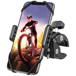 DesertWest Phone Holder for Bike [Asymmetric Clamp] Motorcycle Phone Mount, Universal ATV Mountain & Road Bicycle Handlebar Cradle Fit with iPhone, Samsung and All Phones