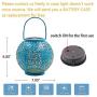 Solar Big Lantern Hanging Garden Outdoor Lights Metal Waterproof LED Table Lamp Decorative