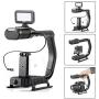 Video Handle Grip with Integrated Microphone for DJI OSMO, Sevenoak Universal Camera Handheld Stabilizer Built-in Stereo Mic for Skateboarding iPhone 11 X 8 8 Plus 7 7 Plus Smartphone GoPro Sony RX0