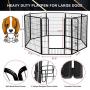 SUNCOO Dog Pen, 8/16 Panels 24/32/40 in Heavy Duty Folding Large Metal Dog Fence, Cat Puppy Pet Exercise Playpen, Indoor Outdoor Anti-Rust Pet Crate Cage Barrier Kennels