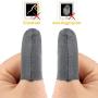 12 Pieces Mobile Game Finger Sleeve Controller Breathable Anti-Sweat Smooth Touch Screen Finger Protector, 0.5 mm Silver Fiber Finger Sleeve for Mobile Phone Games