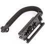 Walway C Shape Handle Grip Stabilizer Low Position Shooting System with Hot-Shoe Mount for GoPro DSLR Camera Camcorder