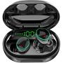 Wireless Earbuds Bluetooth 5.0 Headphones, IPX8 Waterproof Stereo Earbuds with Microphone, LED Battery Display 120H Playtime, Noise-Cancelling Headphones with Charging Case for Sports
