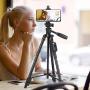 2 Pack Phone Mount Tripod Adapter - Universal Cell Phone Clamp Holder, Tripod Firm Attachment for iPhone, Galaxy and Other Smartphones