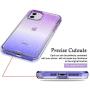 LONTECT for iPhone 11 Case Built-in Screen Protector Glitter Gradient Clear Sparkly Bling Rugged Shockproof Hybrid Full Body Protective Case Cover for Apple iPhone 11 6.1 2019, Purple Blue