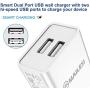 iPhone Chargers iPad Chargers, MAILESI 10W 2 Port Plug Travel Wall Charger Adapter with 2-Pack 6.6-Feet Lightning Cables Charge Sync Compatible with iPhones and iPads