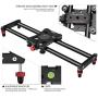 Zecti Camera Slider, Adjustable Carbon Fiber Camera Dolly Track Slider Video Stabilizer Rail for Camera DSLR Video Movie Photography Camcorder Stabili (15.7” Carbon Fiber Camera Slider Dolly Track)