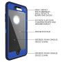 MXX iPhone 8 Plus Case, Heavy Duty Defense Case with Screen Protector [4 Layers] Rugged Rubber Shockproof Protection Case Cover for iPhone 7 Plus/iPhone 8 Plus [5.5 inch] - Blue/Blue