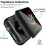 EGV [2 Pack] Tempered Glass Case for Apple Watch 42mm Series 3/2 / 1, iWatch 42mm Screen Protector Cover, All Around Hard PC Protective Case - Black