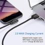 MFi Certified 3 Pack 6FT Super Fast 2.4A Current Nylon Braided Cable 90 Degree Charging Cord Compatible with iPhone 11/ Pro/Xs/Max/XR/X/8/8Plus/7/7Plus/6S/6S Plus/SE/iPad/Nan More (Black, 6FT)