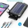 Solar Charger, 20000 mAh Portable Solar Power Bank for Cell Phone Waterproof External Backup Solar Battery Charger with Dual 2 USB Port/LED Flashlights Compatible All Smartphone, Tablet, and More Solar Charger, 20000 mAh Portable Solar Power Bank for Cell Phone Waterproof External Backup Solar Battery Charger with Dual 2 USB Port/LED Flashlights Compatible All Smartphone, Tablet, and More