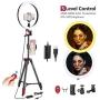Neewer 10-inch LED Ring Light Selfie Ring Light with Tripod Stand, 3 Light Modes Dimmable Ringlight with 54inches Tripod and Phone Holder for Live Streaming/Makeup/YouTube Blogging Video Shooting