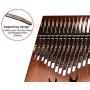 Kalimba 17 keys Thumb Piano Solid Finger Piano with Zippered Carry Bag Study Instruction Tuning Hammer Known as Mbira Wood Finger Piano