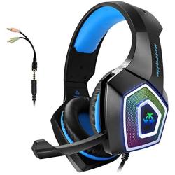 ArkarTech K9 Gaming Headset for Xbox One PS4 PC, Noise Canceling Over Ear Headphones with mic, Stereo Bass Surround for Laptop, Smartphones, Switch Games