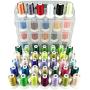 Simthread Machine Embroidery Thread Polyester 63 Colors with Plastic Storage Box for Embroidery,Sewing Machines