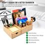 Darfoo Bamboo Charging Station Organizer for Multiple Devices with iWatch&Airpod Stand | Desktop Docking Station Organizer for iPhone, Android Phone, Storage Drawer(5 Charging Cables, No USB Charger)