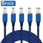 WUYA iPhone Charger MFi Certified 5Pack 3FT/3FT/6FT/6FT/10FT Nylon Woven High Speed Data Sync Lighnting Cable Compatible iPhone 11 Pro Max X XS XR 8 7 6 6S Plus SE 5C and More WUYA iPhone Charger MFi Certified 5Pack 3FT/3FT/6FT/6FT/10FT Nylon Woven High Speed Data Sync Lighnting Cable Compatible iPhone 11 Pro Max X XS XR 8 7 6 6S Plus SE 5C and More