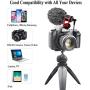 Smartphone Camera Video Microphone Kit,Tikysky ASMR Microphone for YouTube Windscreen 3.5mm Jack External Mic for Phone iPhone Samsung DSLR Canon Nikon with Mini Tripod