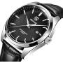 BENYAR - Stylish Wrist Watch for Men, Genuine Leather Strap Quartz Movement, Waterproof and Scratch Resistant, Analog Quartz Business Watches