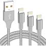 Lightning Cable, MFi Certified iPhone Cable- ilikable 3 Pack 3/6/10FT Nylon Braided iPhone Charger Cord Compatible with iPhone 11 Pro Xs Max XR X 8 8Plus 7 7Plus 6 6s SE iPad Air Pro