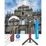 [Adjustable Focus&Switchable Modes] Selfie Stick&Tripod, All in One Portable&Rotatable-Compact Selfie Stick with Detachable Bluetooth Remote,Adjustable Tripod for iPhone,Android,Digital Sports Camera