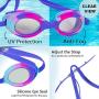 Splaqua Kids Swim Goggles for Boys and Girls - Adjustable Straps, Silicone Eye Seal, UV Protection and Anti Fog Lenses Swimming Goggle