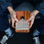 Donner 17 Key Kalimba Thumb Piano Finger Piano, Mbira Solid Mahogany Body DKL-17