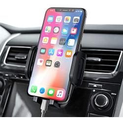 Car Phone Mount, Vent Cell Phone Holder, 3-Level Adjustable Car Mount, Upgrade Air Vent Phone Holder Clamp Arm, Mobile Phone Mount Compatible iPhone 11 Pro MAX/XS MAX/XR/XS/X/8/7/6 Plus etc