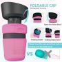 lesotc Pet Water Bottle for Dogs, Dog Water Bottle Foldable, Dog Travel Water Bottle, Dog Water Dispenser, Lightweight & Convenient for Travel BPA Free