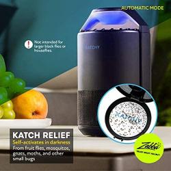 KATCHY Indoor Insect and Flying Bugs Trap Fruit Fly Gnat Mosquito Killer with UV Light Fan Sticky Glue Boards No Zapper Black, Automatic Sensor