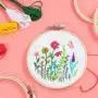 Caydo 6 Pieces Embroidery Hoop Set Bamboo Circle Cross Stitch Hoop Ring 4 inch to 10 inch for Embroidery and Cross Stitch