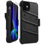 Zizo Bolt Cover - Case for iPhone 11 with Military Grade + Glass Screen Protector & Kickstand and Holster (Black