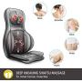 Comfier Neck and Back Massager with Heat- Shiatsu Massage Chair Pad Portable with Air Compress & Rolling,Kneading Chair Massager for Full Back,Neck & Shoulder, Full Body Pain Relief