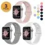 Sport Band Compatible for Apple Watch Band 38mm 40mm 42mm 44mm, EXCHAR Soft Silicone Band Replacement Wrist Strap for iWatch Series 5/4/3/2/1, Nike+, Sport, Edition