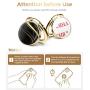 GVIEWIN Marble Cell Phone Ring Holder Finger Ring Stand, Kickstand Metal Grip Holder for Magnetic Car Mount Compatible with iPhone 11 Pro Max/X/XR/SE 2020 and Other Smartphones (Black/Gold)
