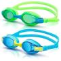 vetoky Kids Swim Goggles, Pack of 2 Anti Fog Swimming Goggles UV Protection Clear No Leaking for Child and Youth Ages 3-12