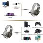 ECOOPRO Gaming Headset for PS4 Xbox One PC, Stereo Gaming Headphones with Noise Cancelling Mic, Bass Surround, LED Light & Soft Memory Earmuffs for PC Mac Nintendo Switch (Camouflage)