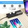 Power Strip,QOLIXM Surge Protector with 6 AC Outlets & 8 USB Ports (5V/10A),1625W/13A,6 Feet Long Extension Cord for Multiple Devices Smartphone Tablet Laptop Computer Power Strip,QOLIXM Surge Protector with 6 AC Outlets & 8 USB Ports (5V/10A),1625W/13A,6 Feet Long Extension Cord for Multiple Devices Smartphone Tablet Laptop Computer