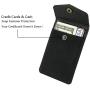 FRIFUN Cell Phone Wallet Ultra-Slim Self Adhesive Credit Card Holder Stick on Wallet Cell Phone Leather Wallet for Smartphones Covers Credit Cards and Cash (Black + Mint) 2 Packs