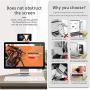 SUNTAIHO Side Mount Clip on Monitor Magnetic Laptop Stand with Phone Holder Computer Expansion Bracket for iPhone Smartphone Cellphone Fixed Flat and Slim Portable