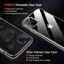 TORRAS Diamonds Clear iPhone 11 Pro Max Case, [Anti-Yellowing][Fully Protective] Slim Fit Shockproof Hard Plastic Back & Soft Silicone Bumper Phone Case Designed for iPhone 11 Pro Max, Transparent