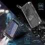 Solar Charger, 20000 mAh Portable Solar Power Bank for Cell Phone Waterproof External Backup Solar Battery Charger with Dual 2 USB Port/LED Flashlights Compatible All Smartphone, Tablet, and More