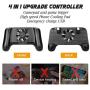 Mobile Game Controller,SKYEOL Mobile Gaming Trigger- Upgrade Version 2000mAh with PUBG 4-in-1 Gamepad, Gaming Trigger, Phone Cooling Fan and Emergency Charging Bank for Android & iOS