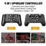 Mobile Game Controller,SKYEOL Mobile Gaming Trigger- Upgrade Version 2000mAh with PUBG 4-in-1 Gamepad, Gaming Trigger, Phone Cooling Fan and Emergency Charging Bank for Android & iOS